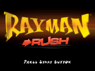 Rayman Rush title screen for Playstation